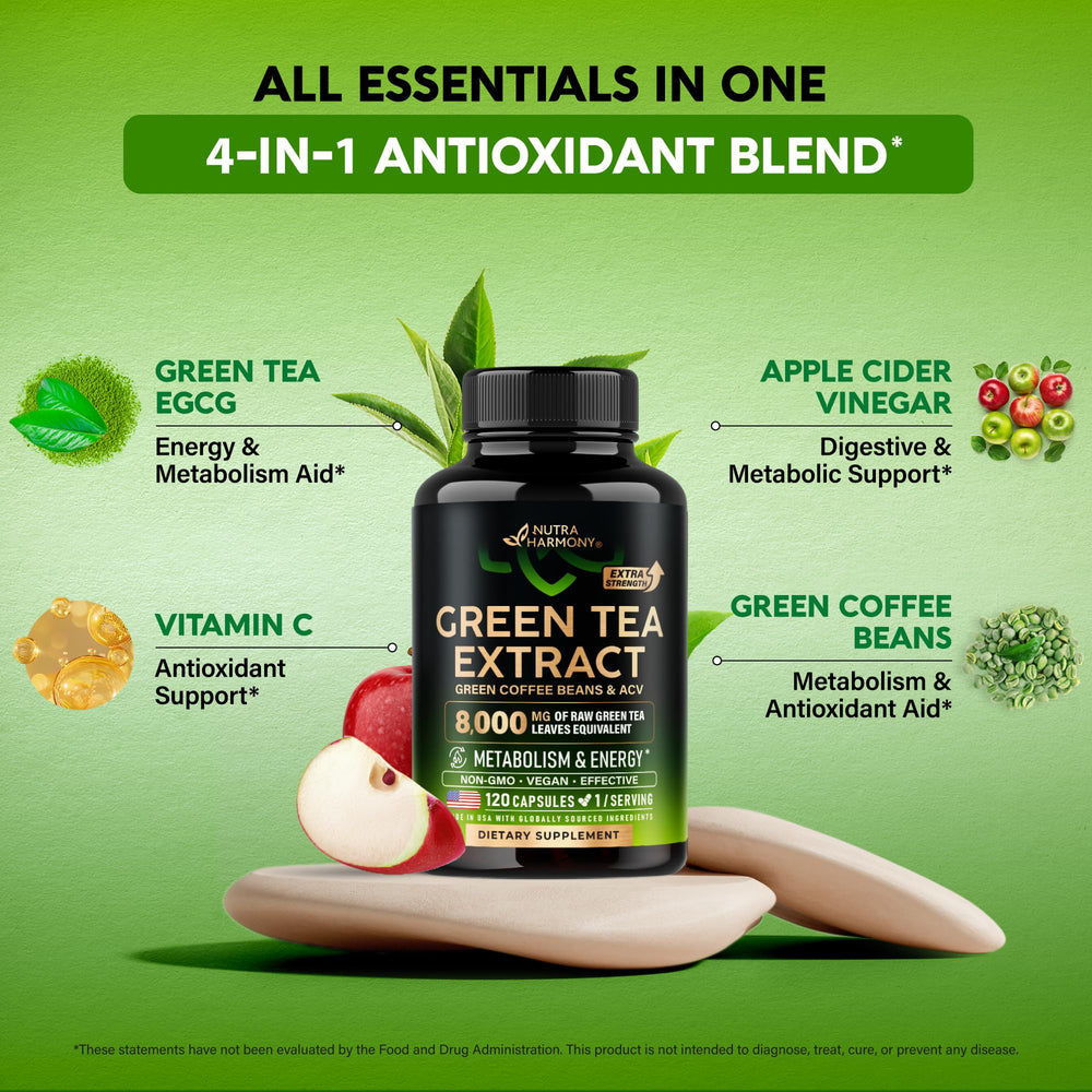NUTRAHARMONY Green Coffee Beans provide natural energy alongside antioxidants.