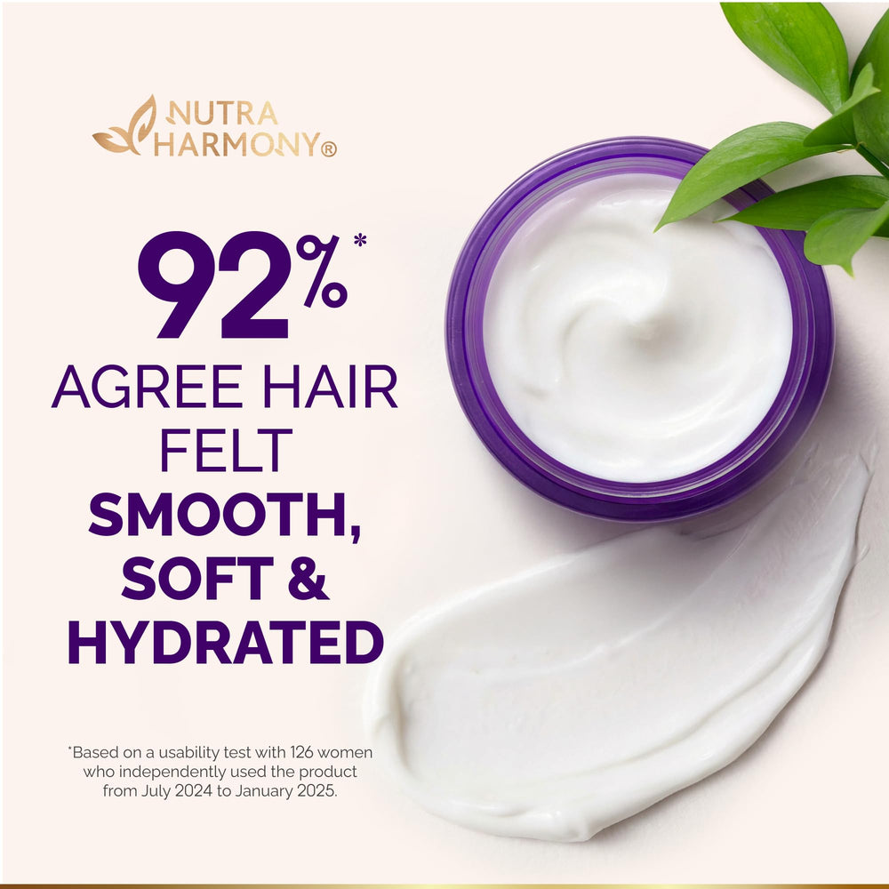 NUTRAHARMONY Hair Mask with coconut oil delivers hydration