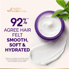 NUTRAHARMONY Hair Mask with coconut oil delivers hydration