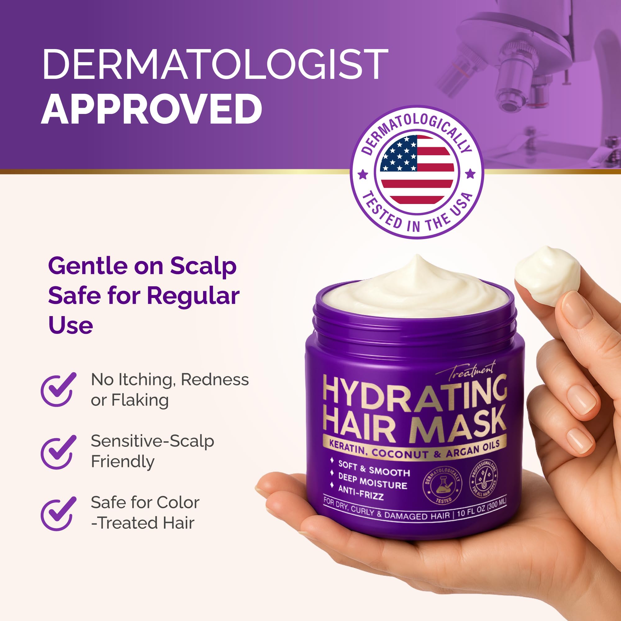 NUTRAHARMONY Ingredient label on tub highlights clean care