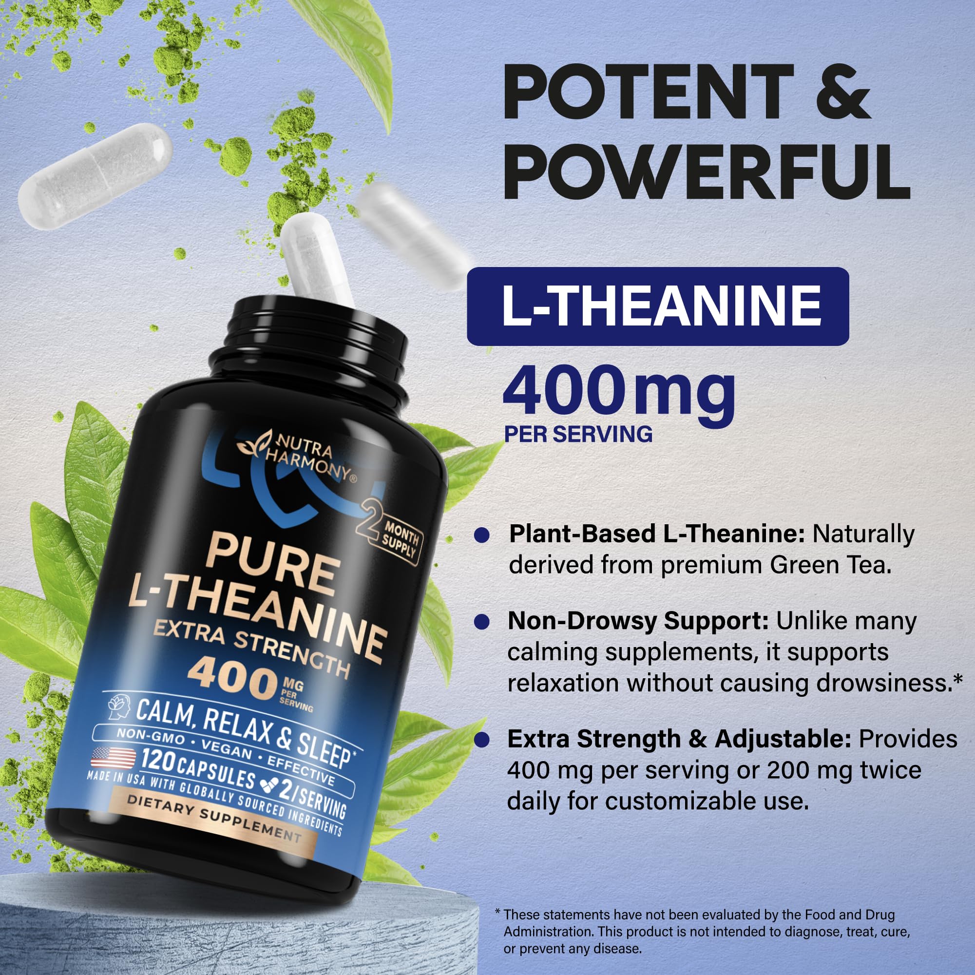 NUTRAHARMONY L Theanine relaxed evening scene promoting calm.