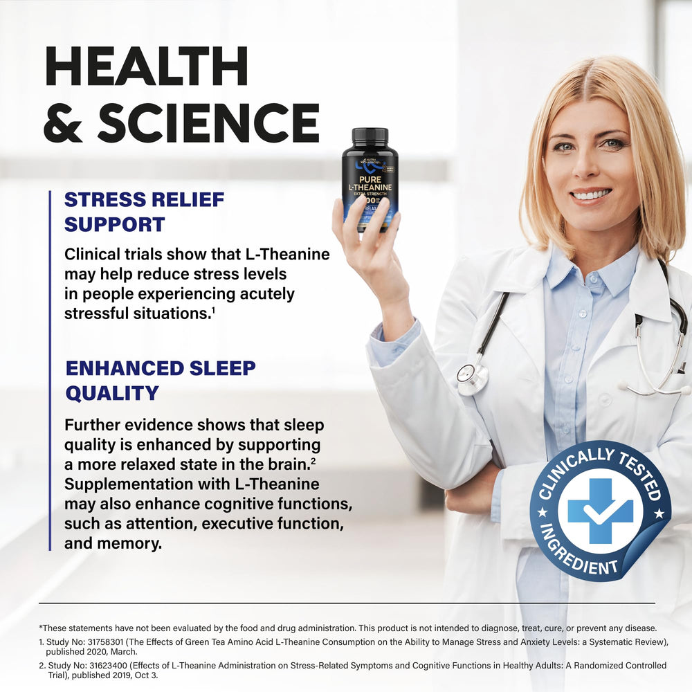NUTRAHARMONY L Theanine at a desk promotes focused calm.