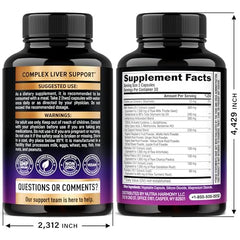 NutraHarmony milk thistle capsules closeup, 80% silymarin for detox support.