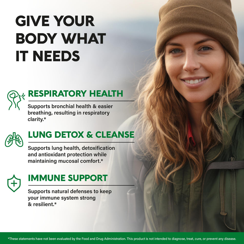 NutraHarmony Mullein Lung Detox capsules for easy daily lung support.