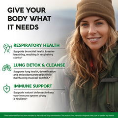 NutraHarmony Mullein Lung Detox capsules for easy daily lung support.