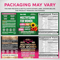 NUTRAHARMONY multivitamin women bottle side view highlighting design and ease of use.