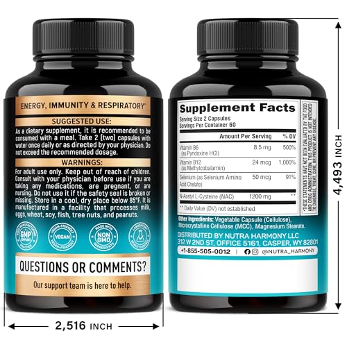 NUTRAHARMONY NAC bottle label shows vegan and non-GMO status