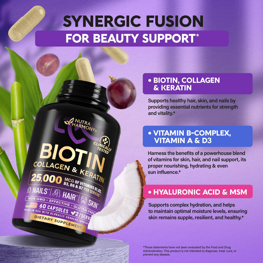 NUTRAHARMONY nails-skin-health capsules show nail resilience and skin hydration.
