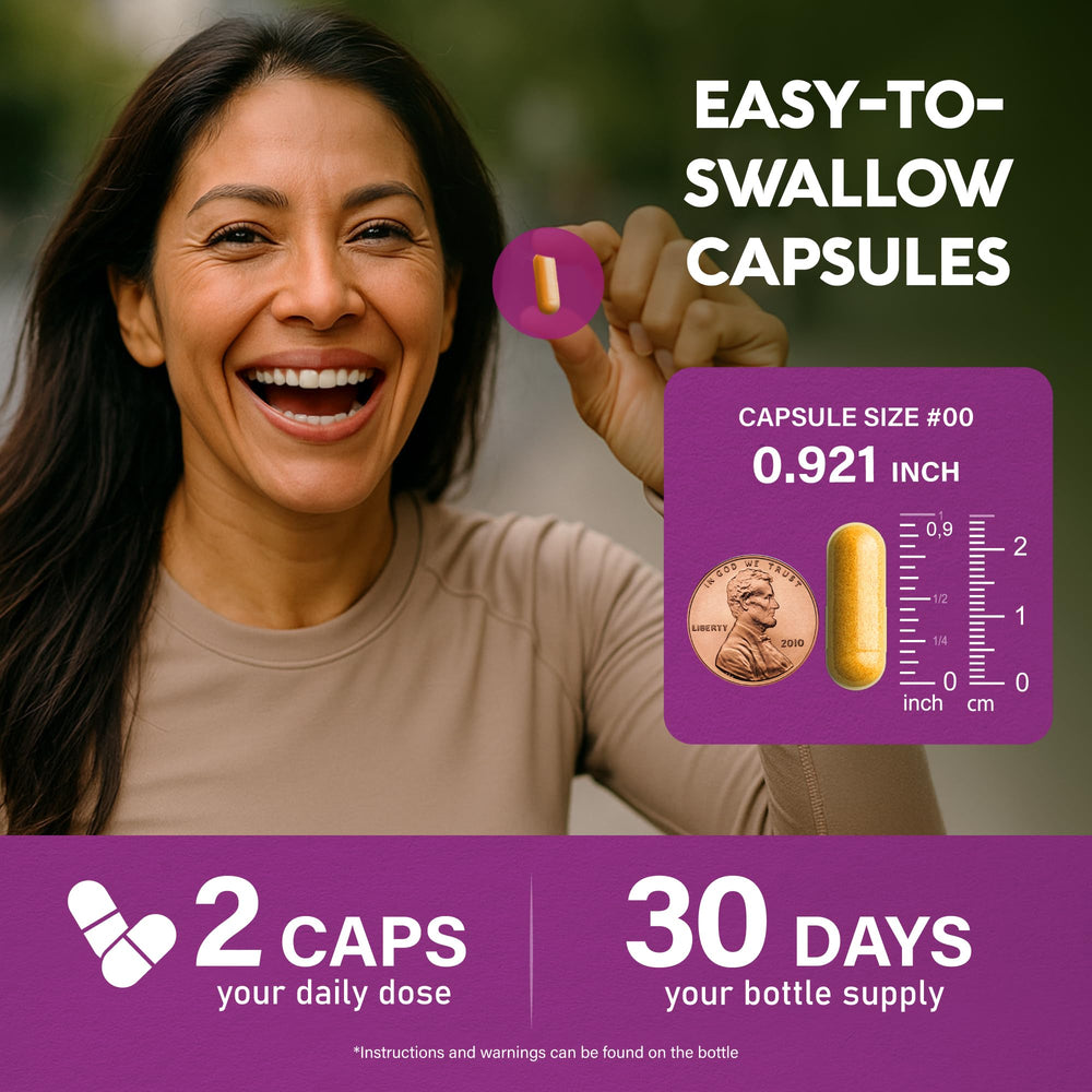 NutraHarmony capsules: non-GMO, gluten-free, soy-free daily option.