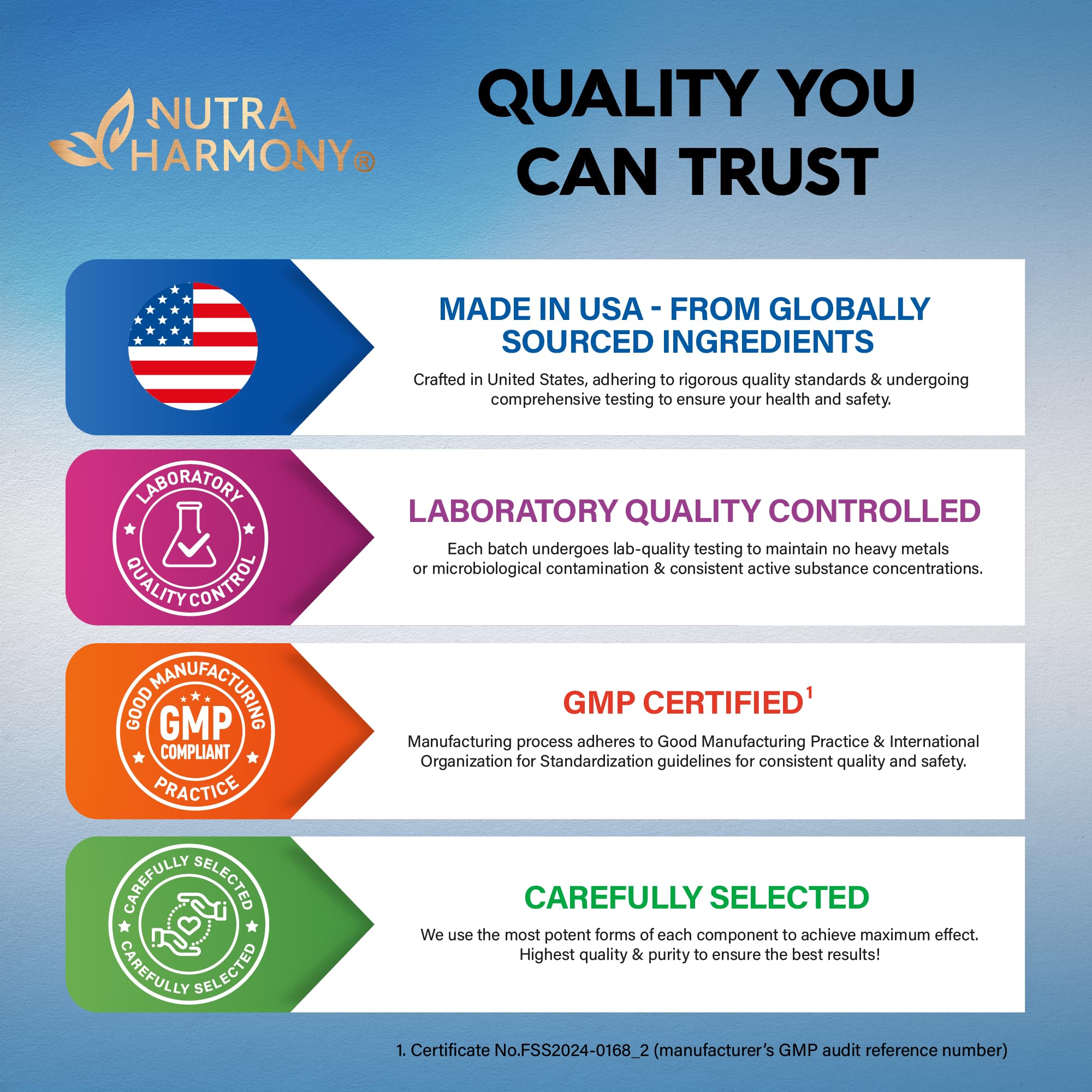 NUTRAHARMONY product packaging displayed with clean, professional design.