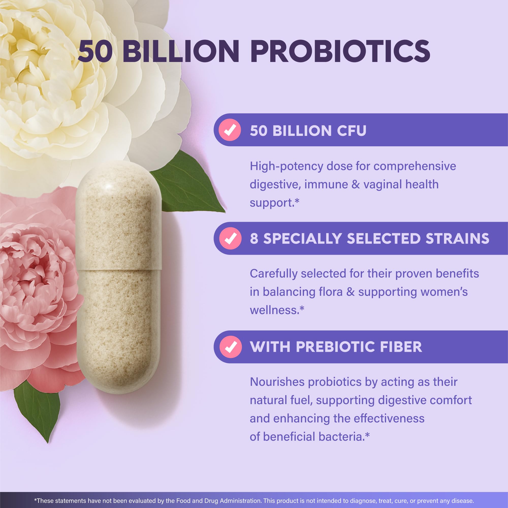 NUTRAHARMONY Probiotics with prebiotics and fiber for gut health