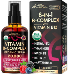 NutraHarmony B-Complex Spray bottle ready for daily energy support.