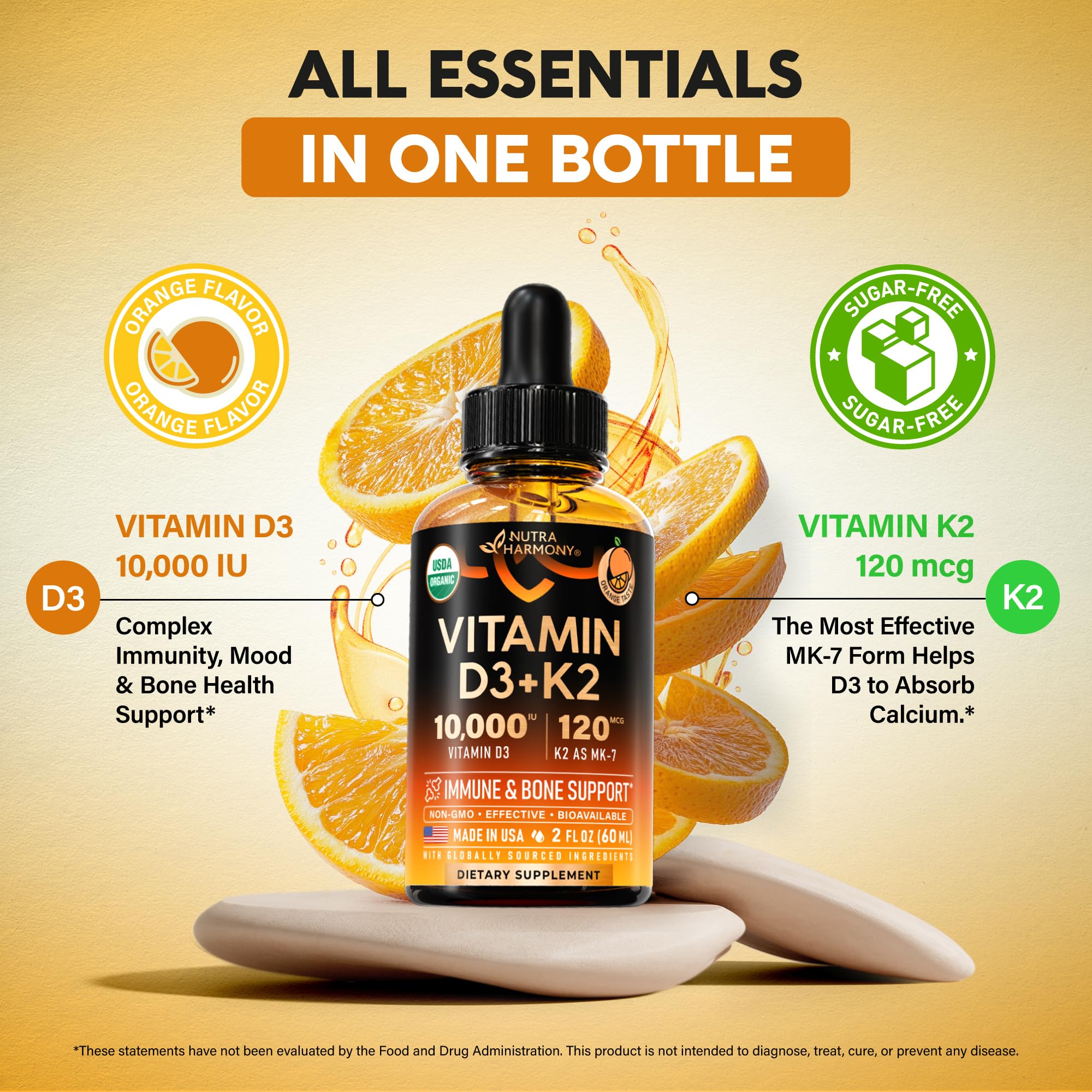 NutraHarmony sugar-free drops offer flexible, easy dosing.
