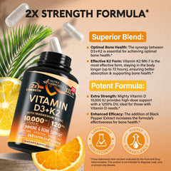 NutraHarmony D3K2 bottle on a table as part of a wellness routine.