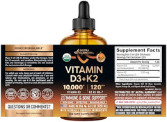 NutraHarmony D3K2 drops pipette shows precise dosing for flexible daily supplementation.