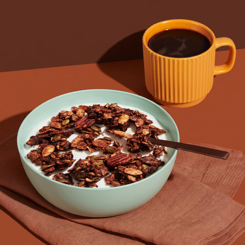 NuTrail Nut Granola portable bag for travel and snacks.