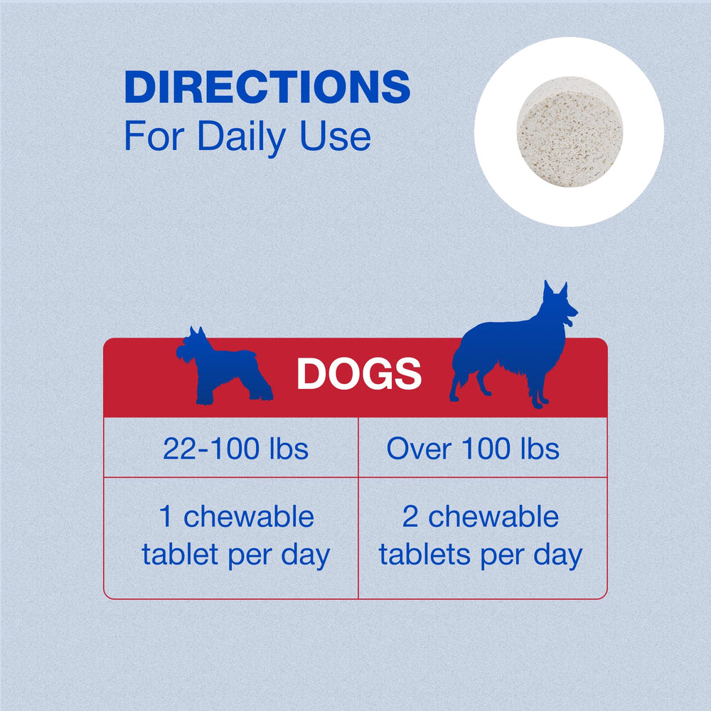 Nutramax Cobalequin packaging on kitchen counter, easy-to-serve chewable.