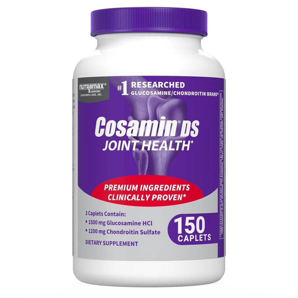 Nutramax Cosamin DS bottle shows 150 caplets for daily joint support