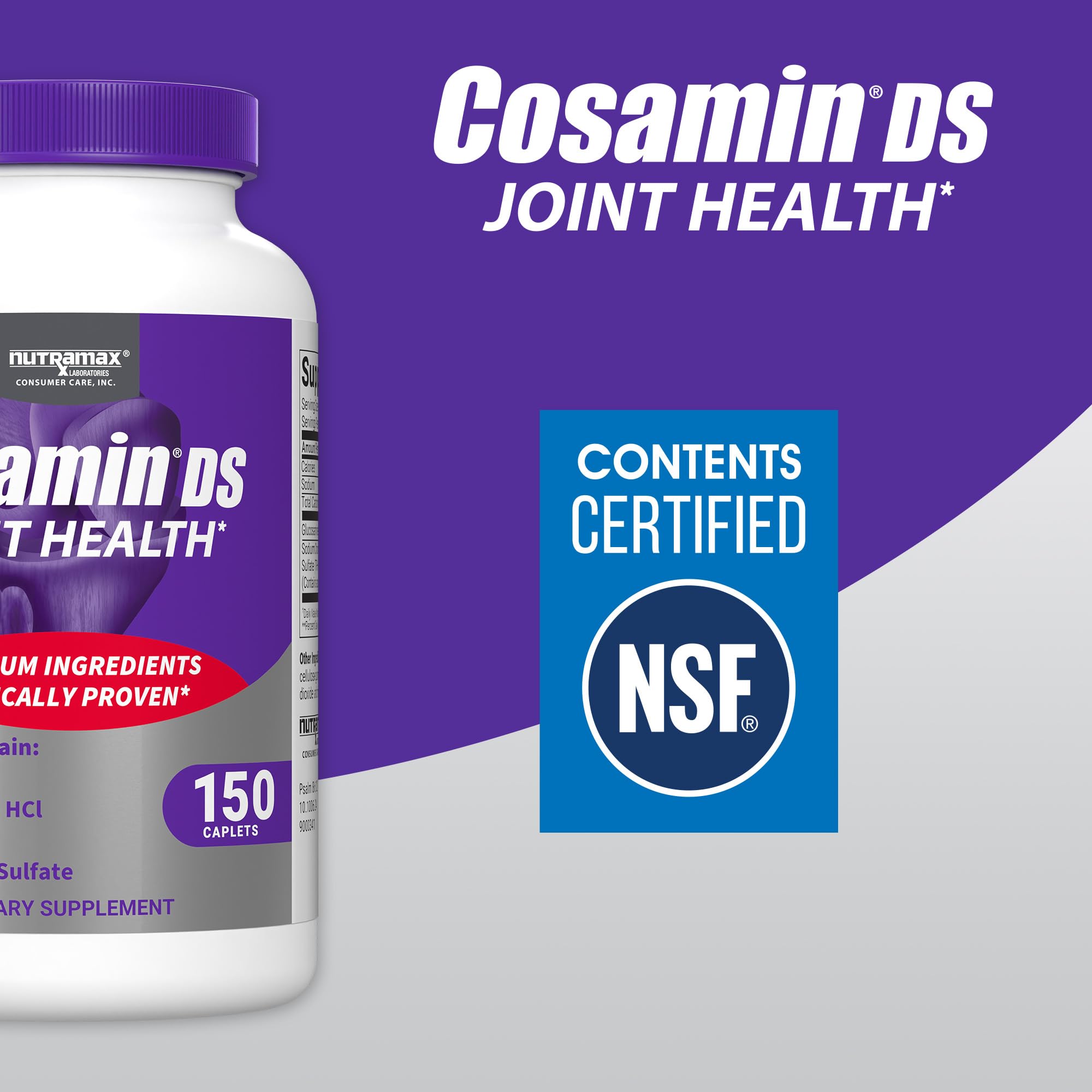 Cosamin DS clinical research reference on product card
