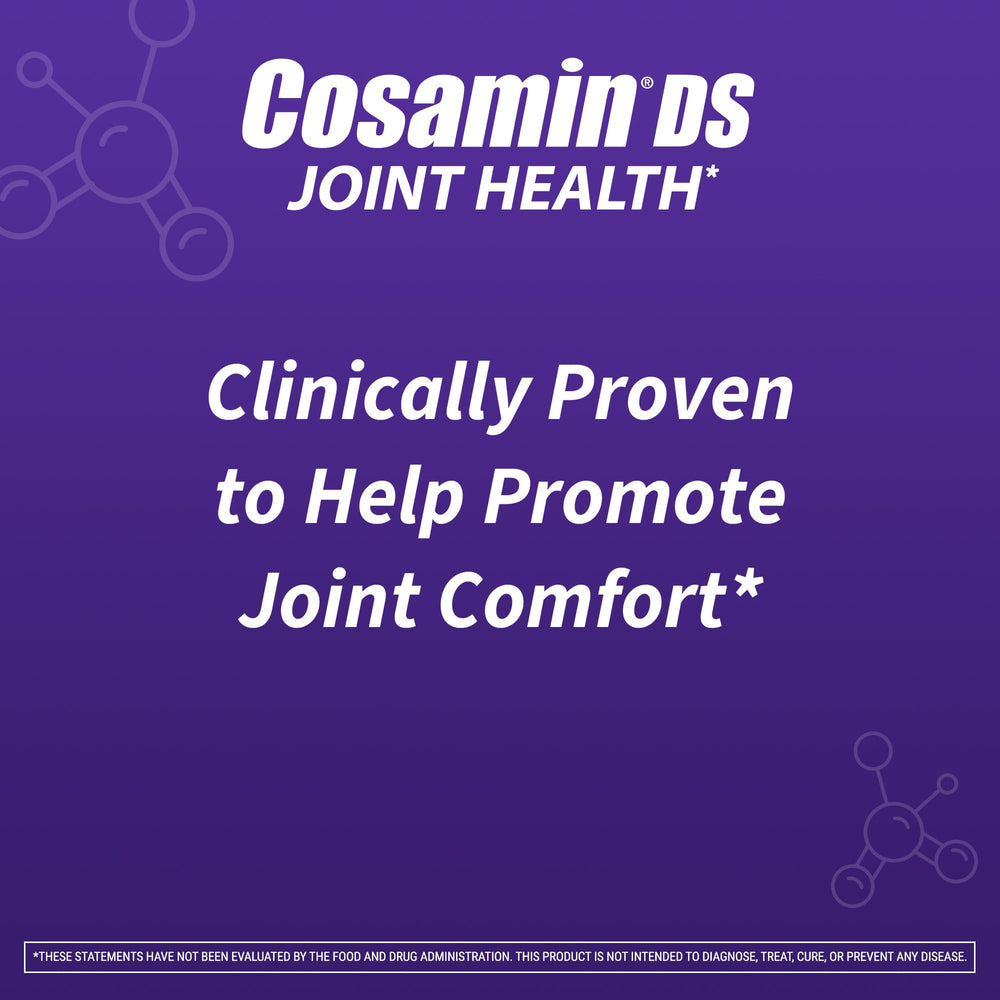Cosamin DS ingredients label emphasizing dosages and quality