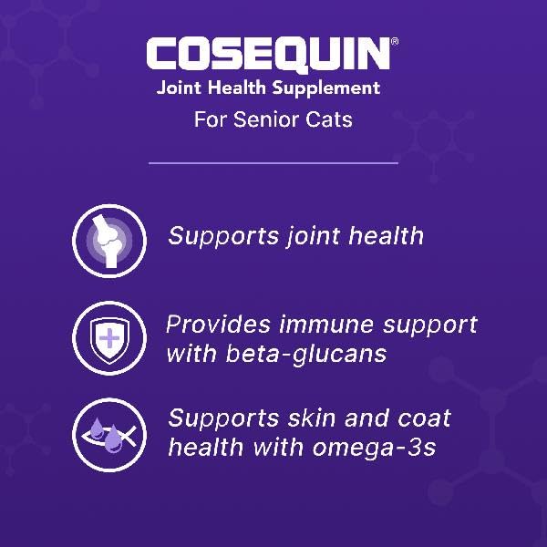 Nutramax Cosequin beta-glucan supports immune support in cats.