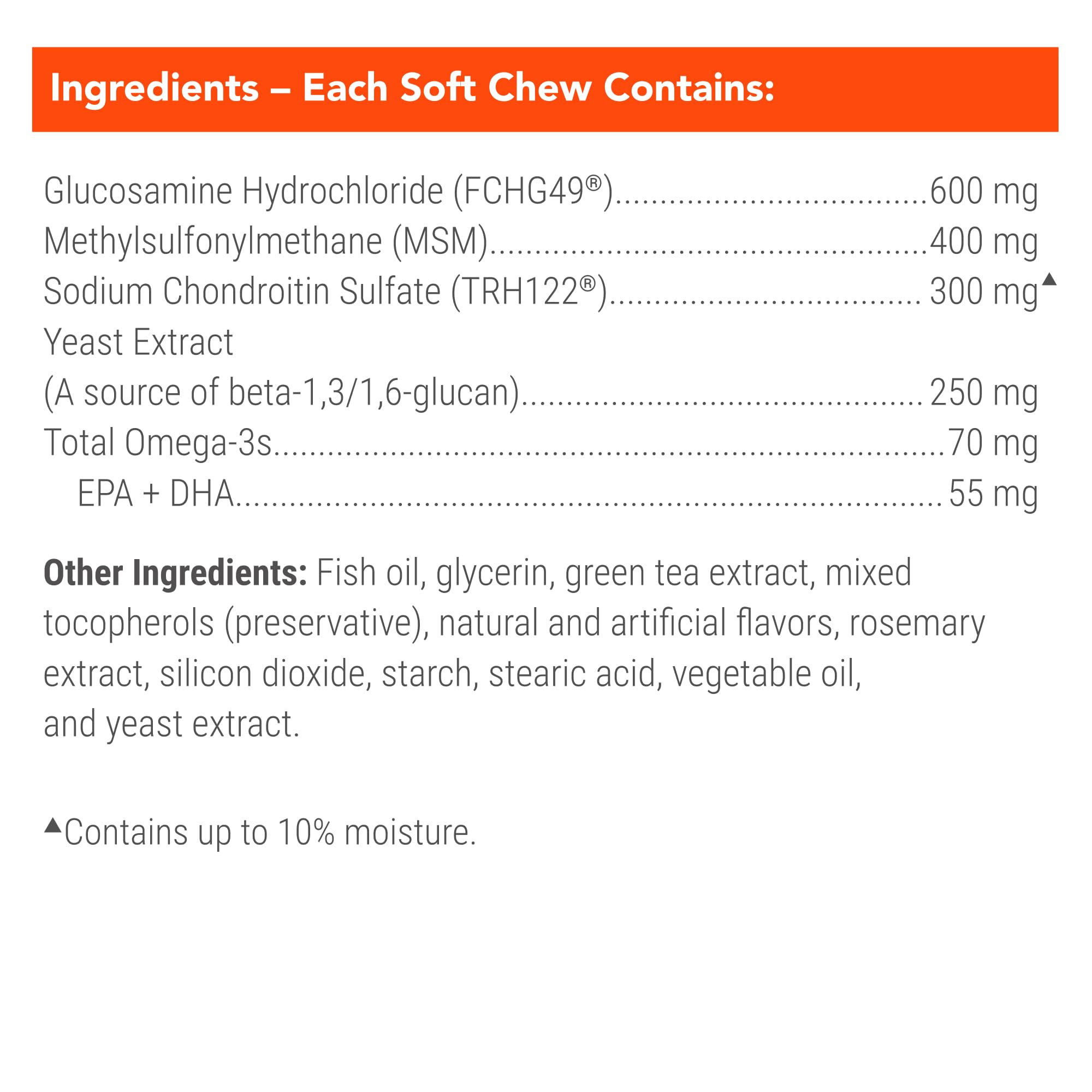 Nutramax Cosequin made in USA dog supplement on kitchen counter