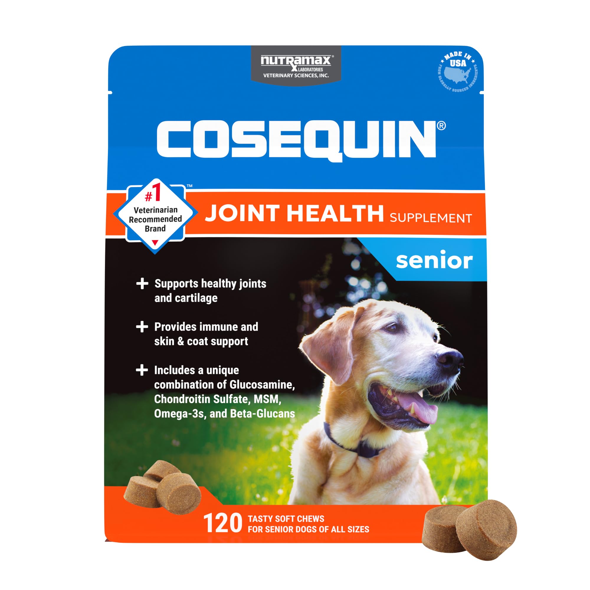 Nutramax Cosequin senior dogs joint soft chews for daily use