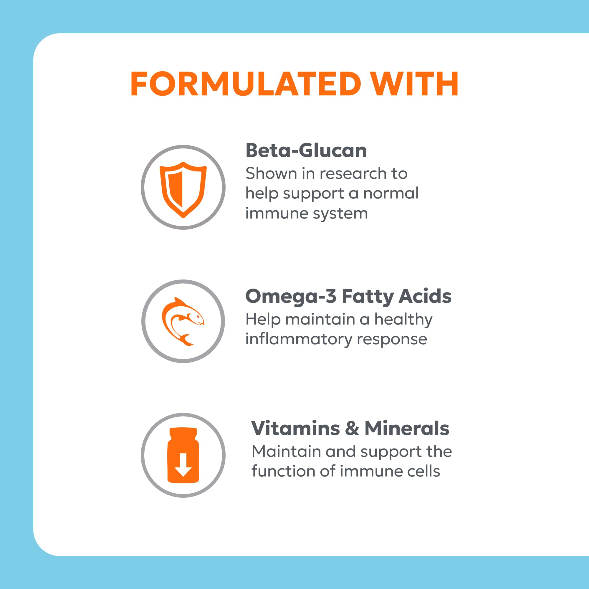 Nutramax Imuquin vitamins and minerals blend aids overall wellness.