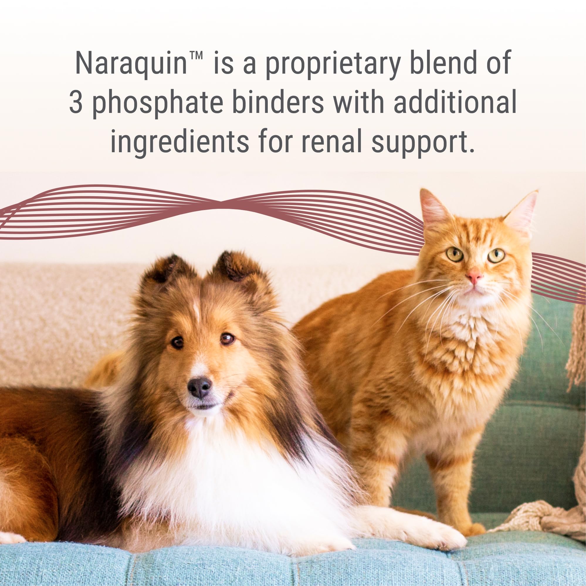 NARAQUIN bottle pour illustrating easy sprinkle-on administration during meals