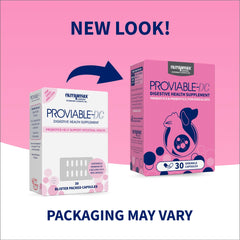 Nutramax Proviable capsules opened for sprinkling on food to support gut health
