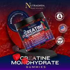 Nutraonda gummies bottle side shows vegan, gluten-free label for reassurance.