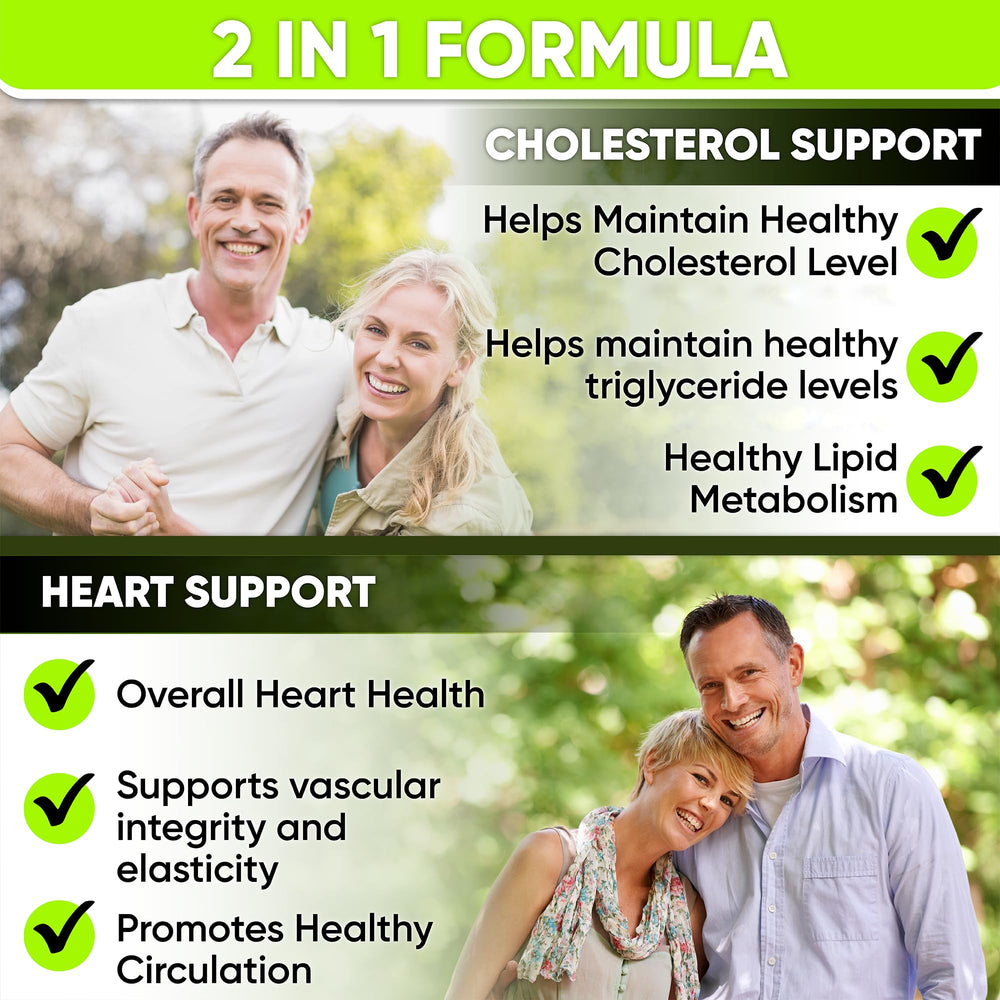 NutraPro cholesterol health capsules highlighting plant sterols for heart wellness.