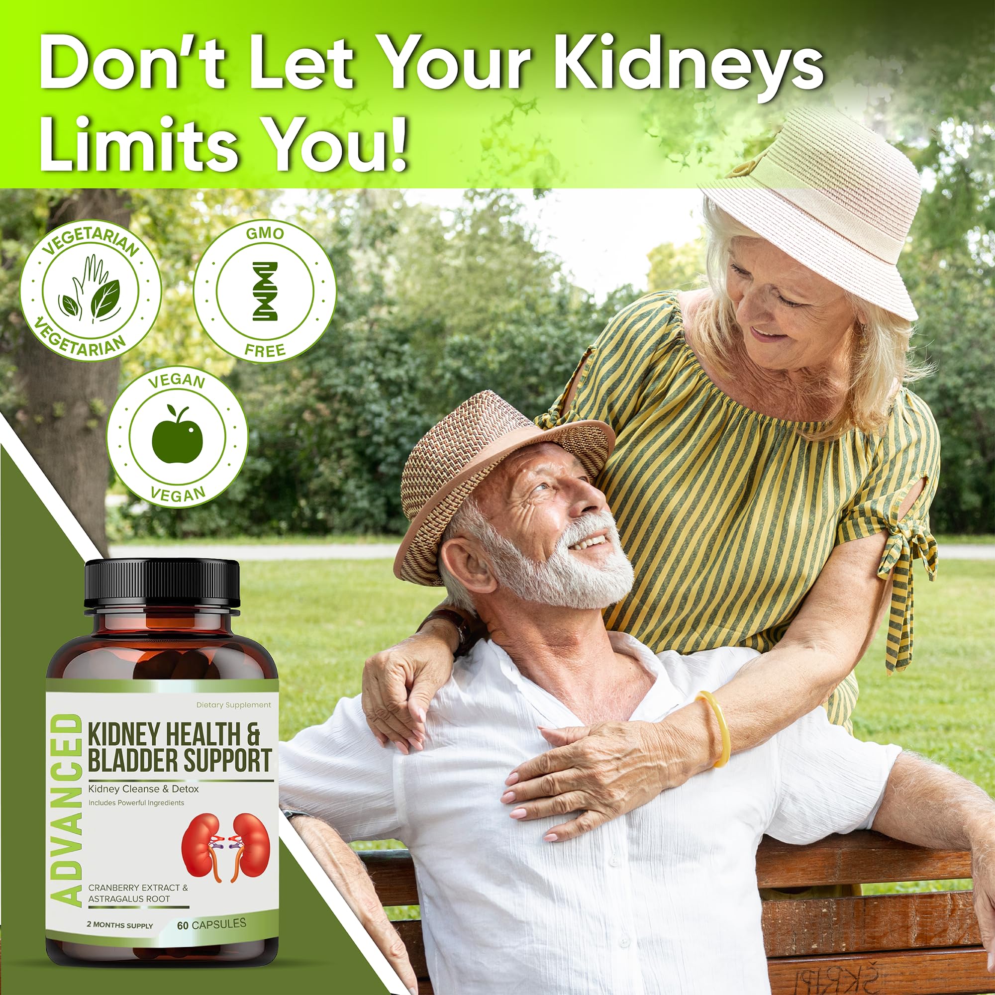 NutraPro Kidney Cleanse label detail highlights cranberry and botanicals.