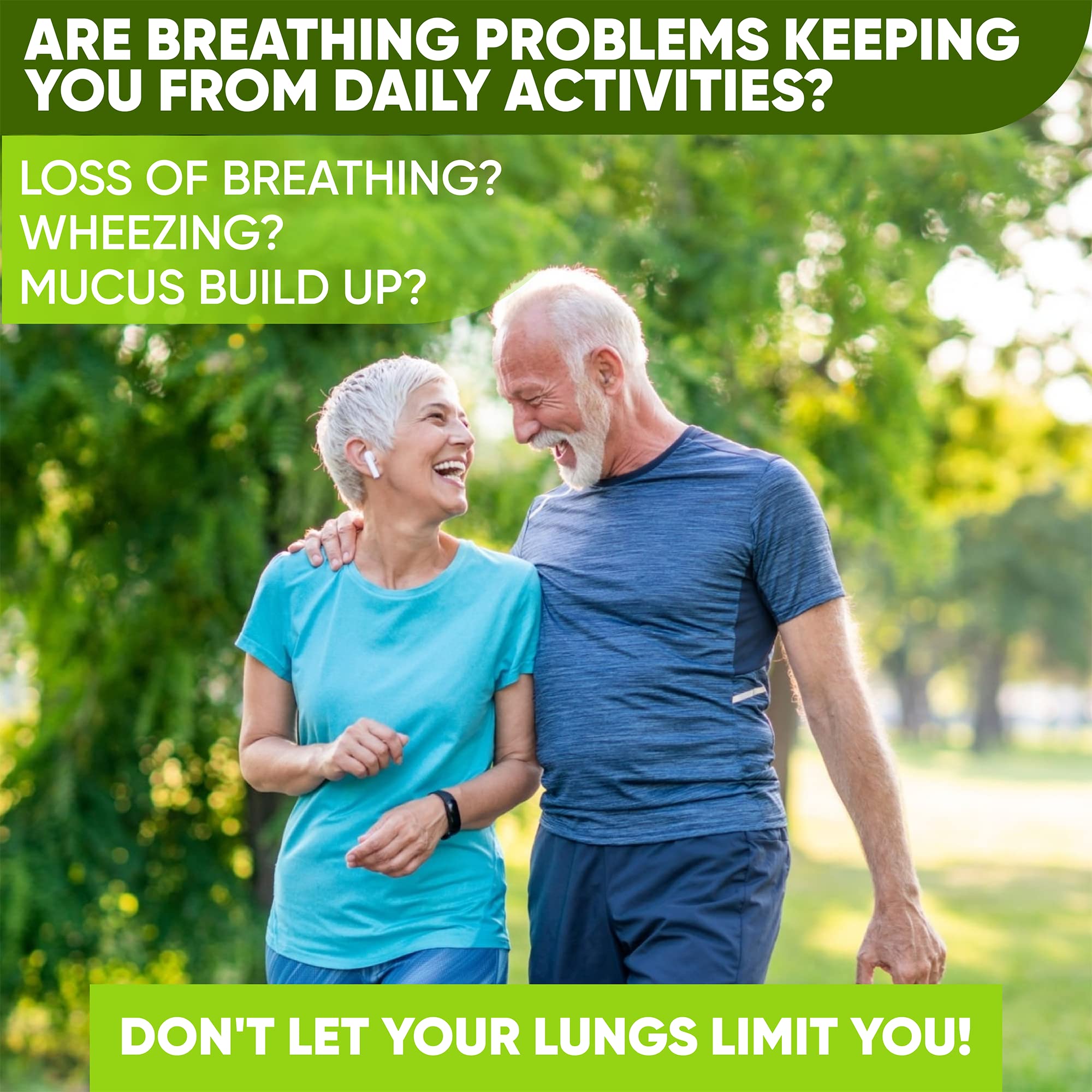NutraPro Lung Health bottle label closeup emphasizes natural ingredients.