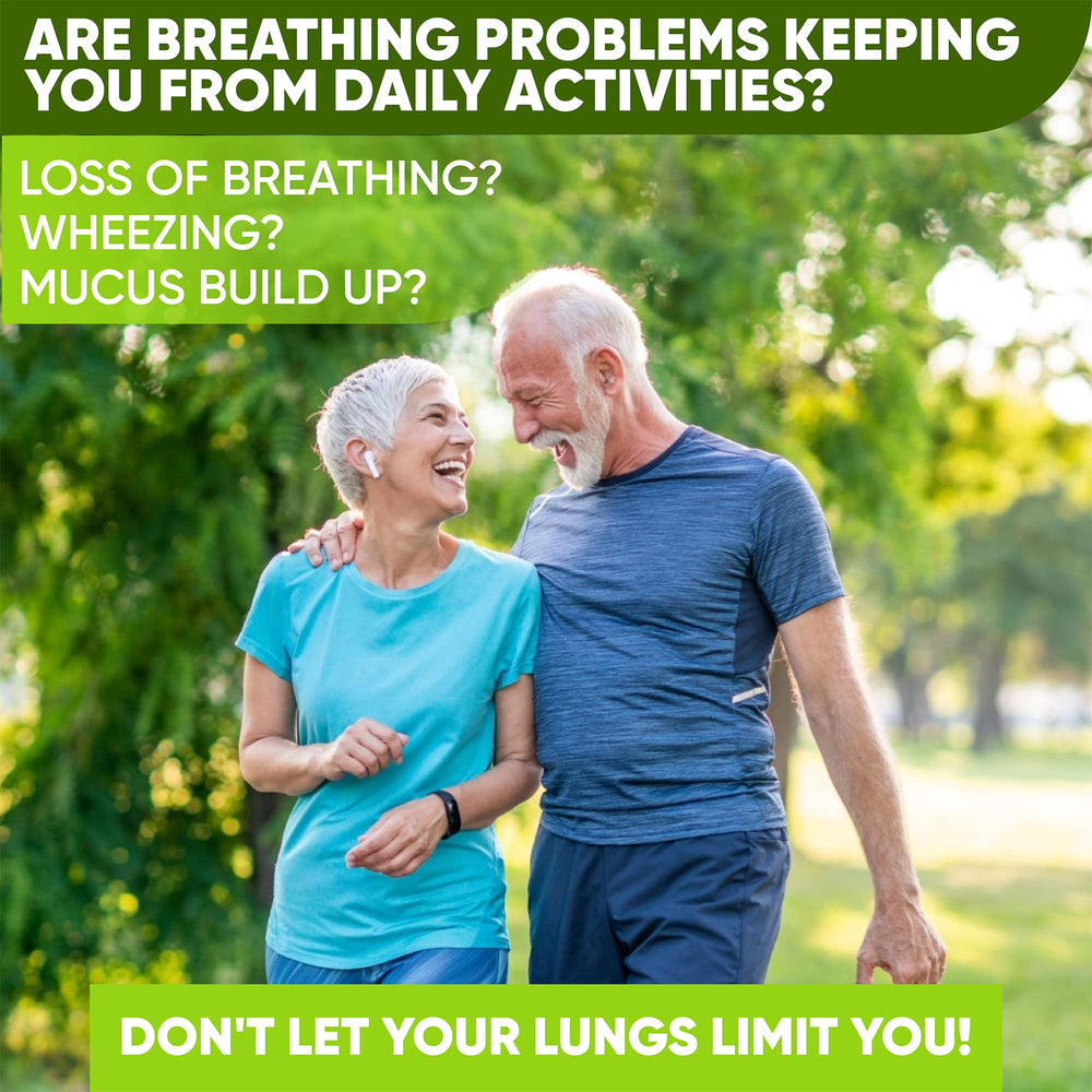 NutraPro Lung Health bottle label closeup emphasizes natural ingredients.