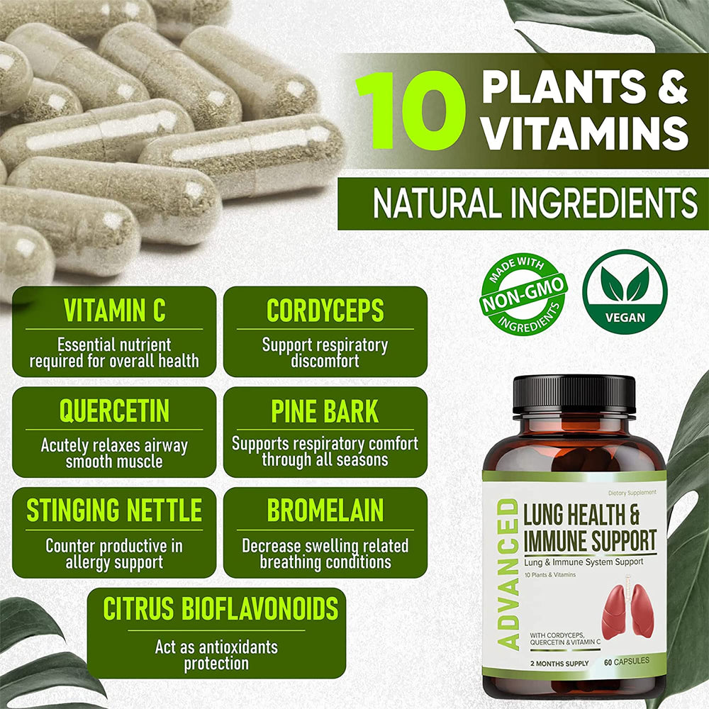 NutraPro Lung Health packaging demonstrates a simple daily routine.