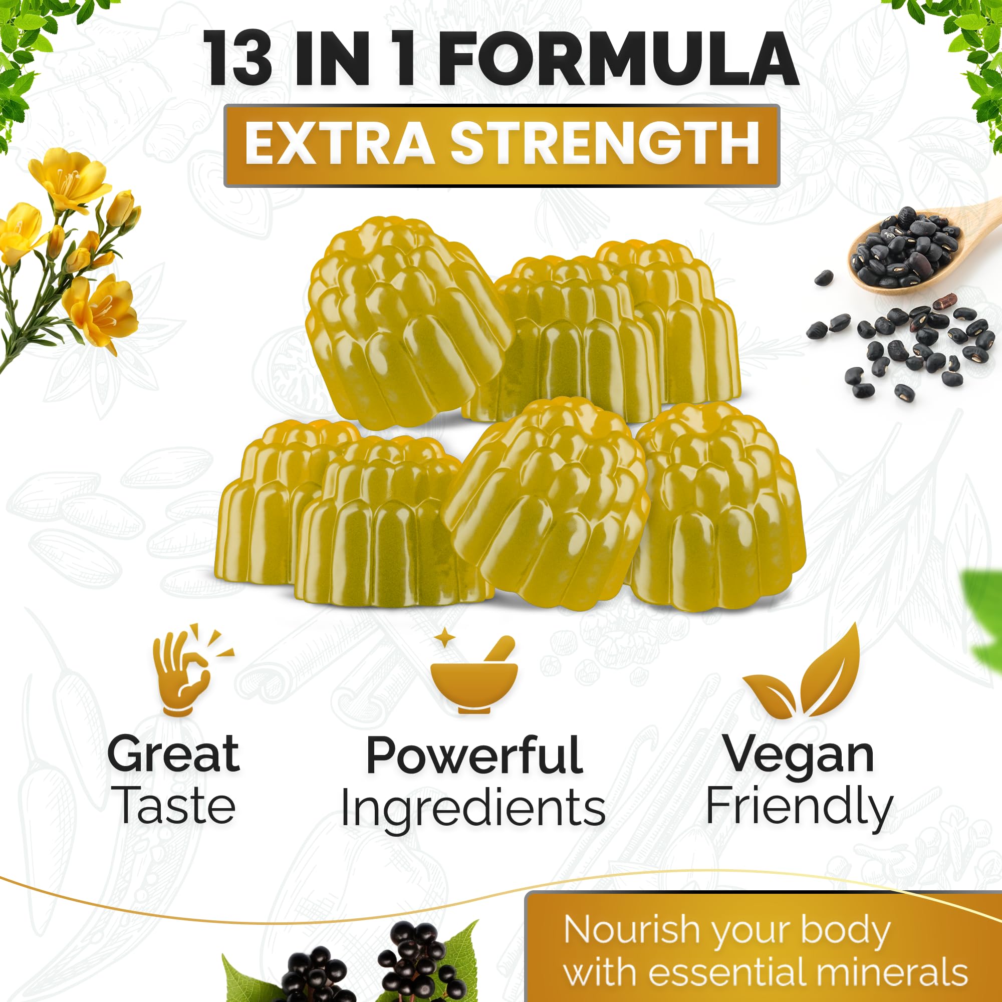 Nutravia Advanced Strength Formula label shows 16-in-1 blend for daily use.