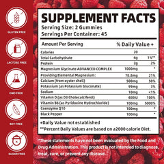 Nutravita Magnesium Glycinate Gummies bottle pour demonstrates convenient daily dosing.
