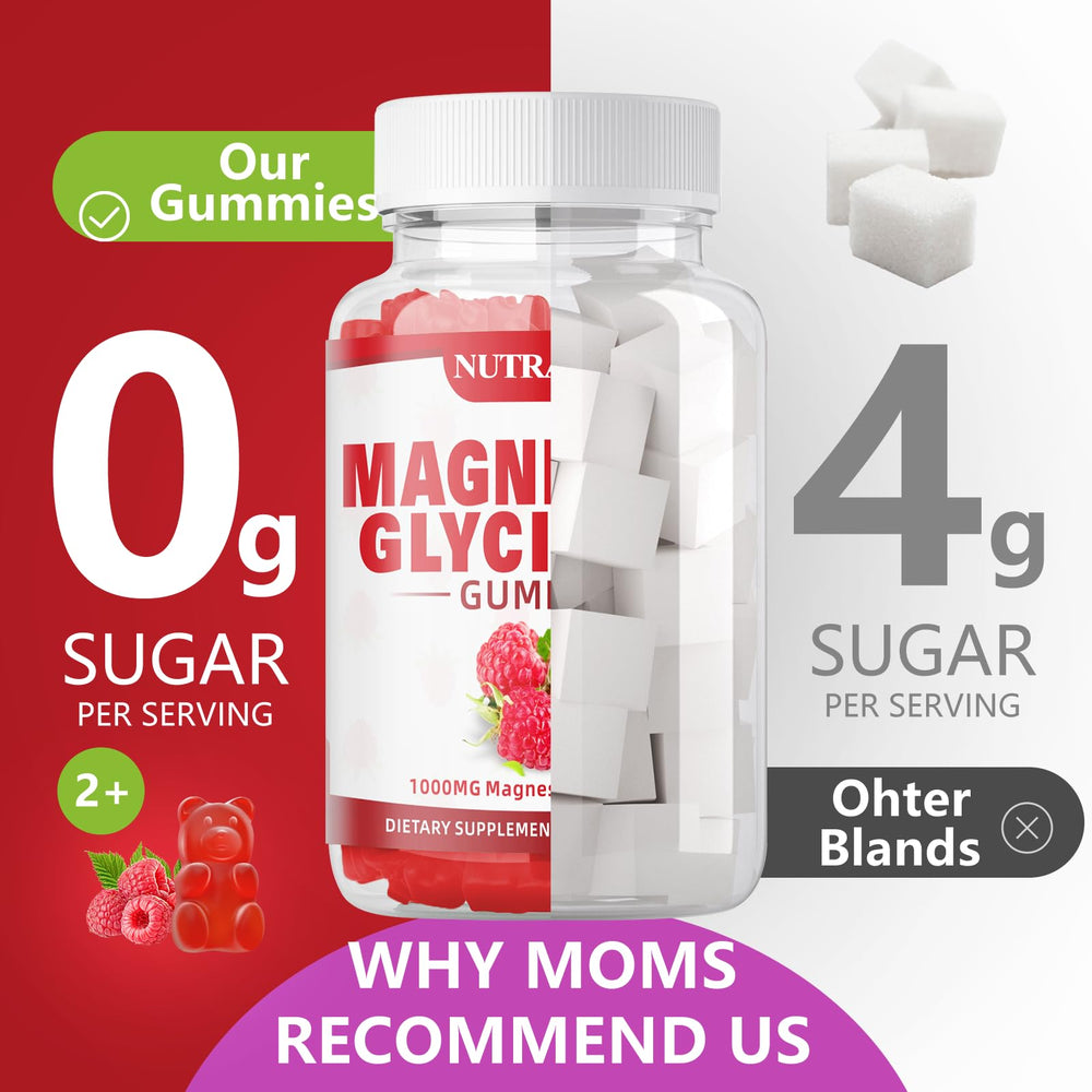 Nutravita Magnesium Glycinate Gummies ingredient spotlight featuring CoQ10 for digestive support.
