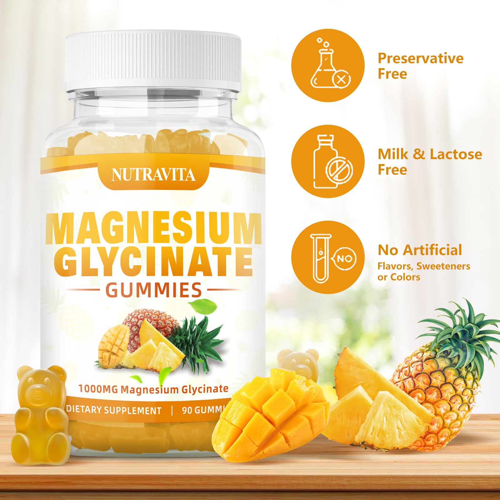 Nutravita gummies ingredients panel highlighting magnesium and vitamin D for bone support