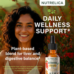 NUTRELICA cinnamon drops glass highlights easy absorption and flavor-friendly daily use.