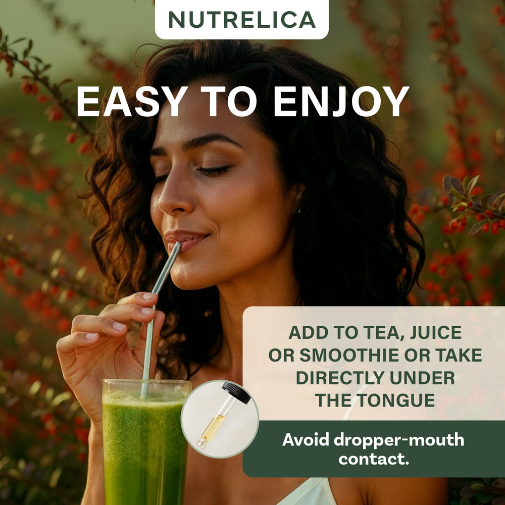 NUTRELICA turmeric powder jar evokes antioxidant-inspired daily wellness routine.