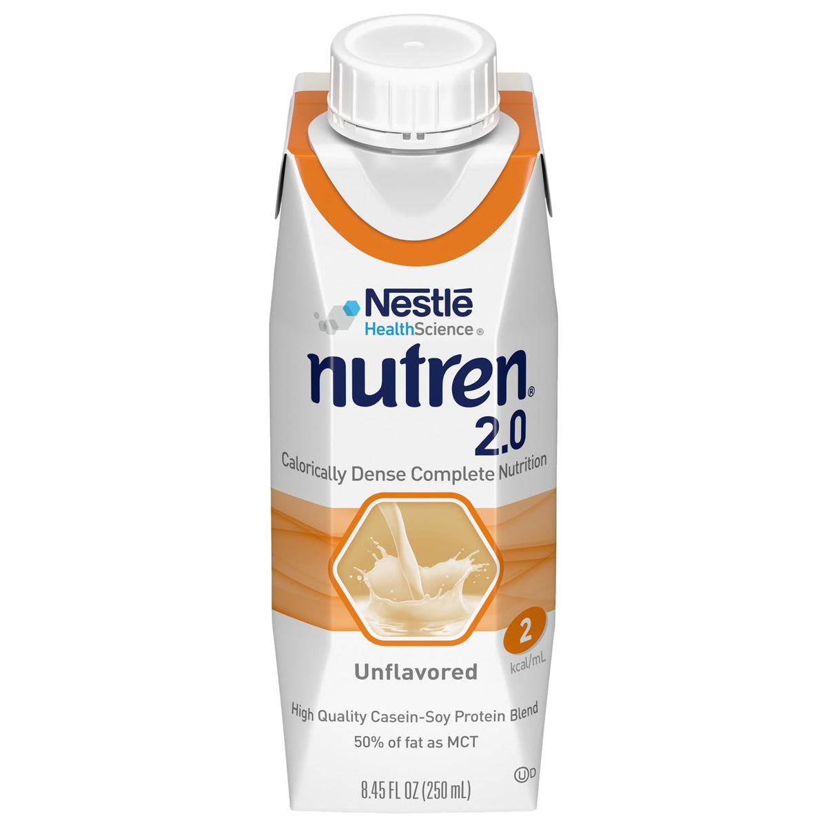 Nutren bottle pour showing high-energy tube feeding formula for flexible nutrition