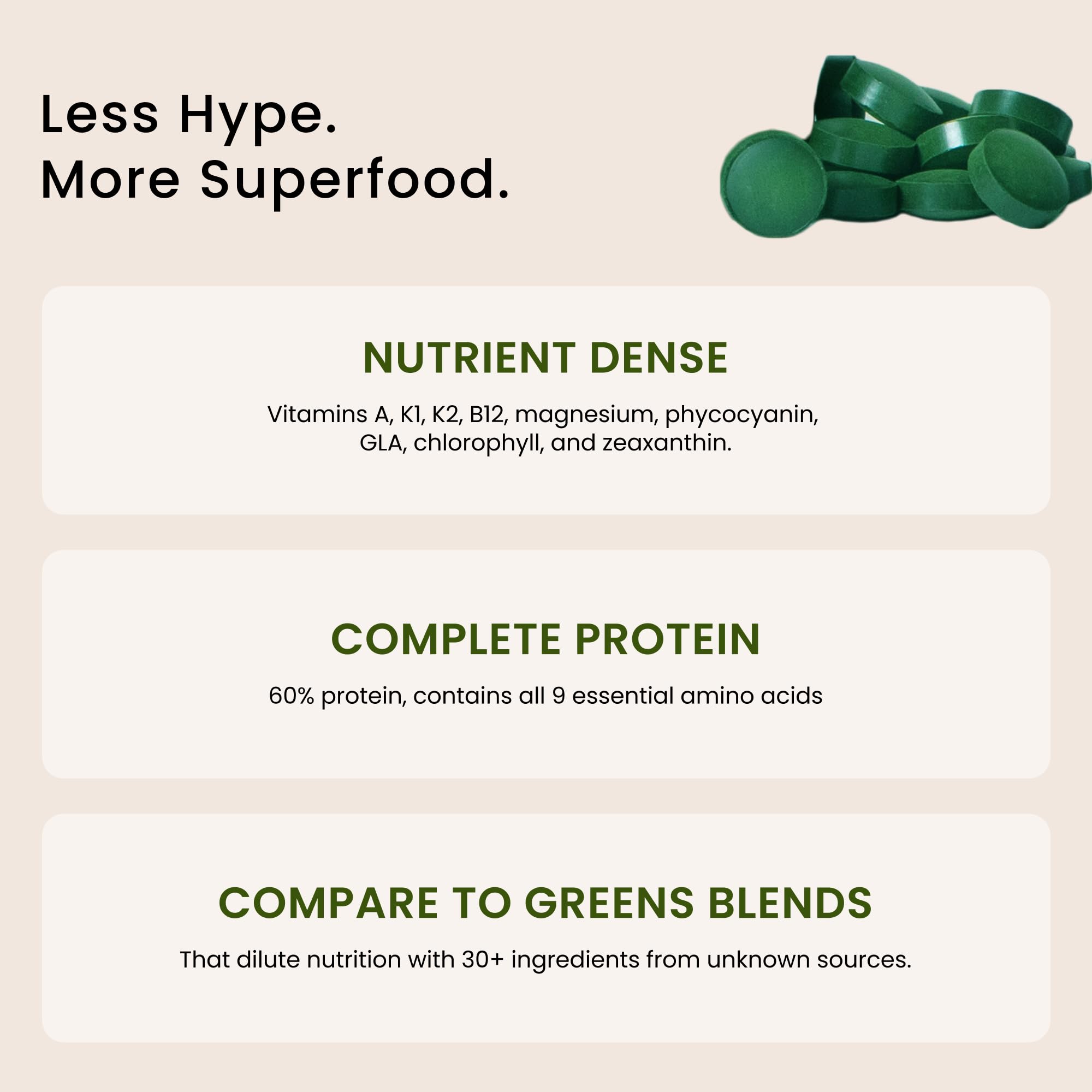 Nutrex Hawaii Kona farm imagery signaling sustainable cultivation for quality spirulina.