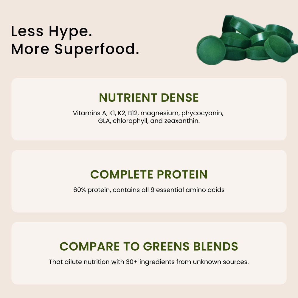 Nutrex Hawaii Kona farm imagery signaling sustainable cultivation for quality spirulina.