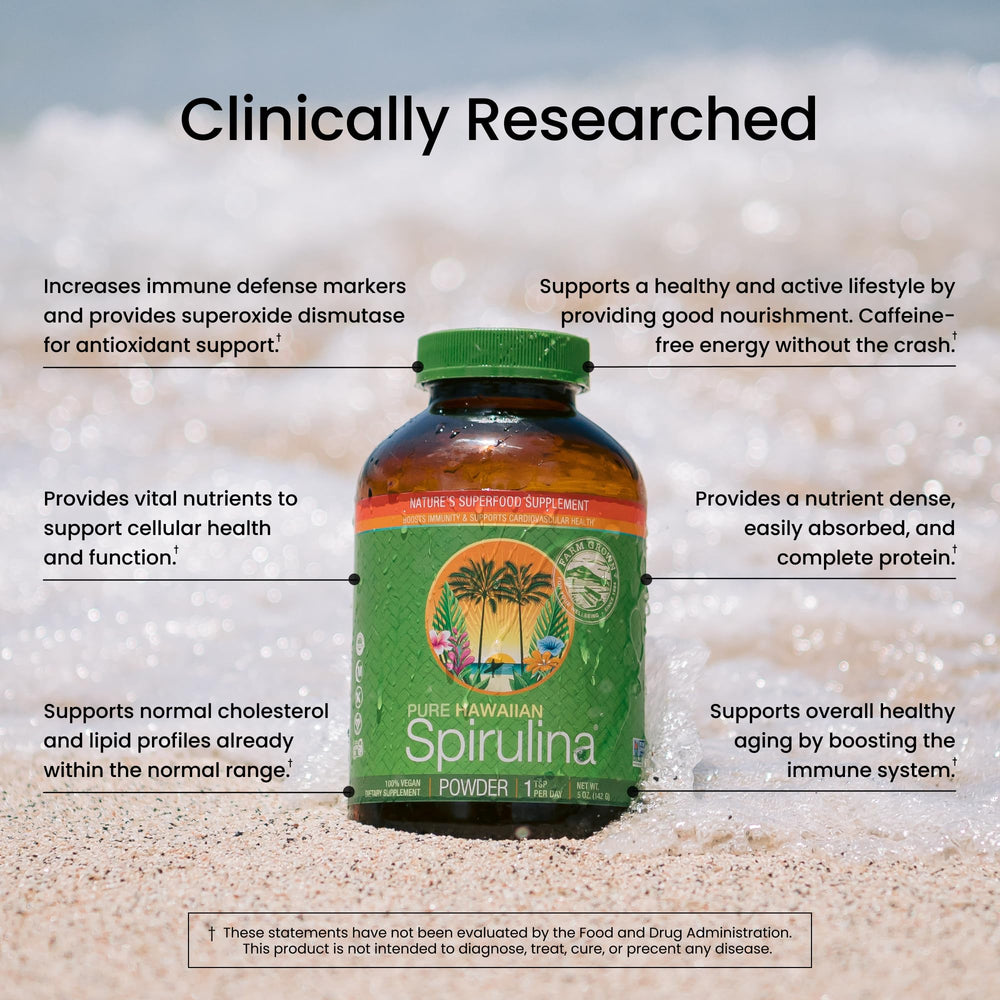 Yogurt topped with spirulina powder for color and nutrition.
