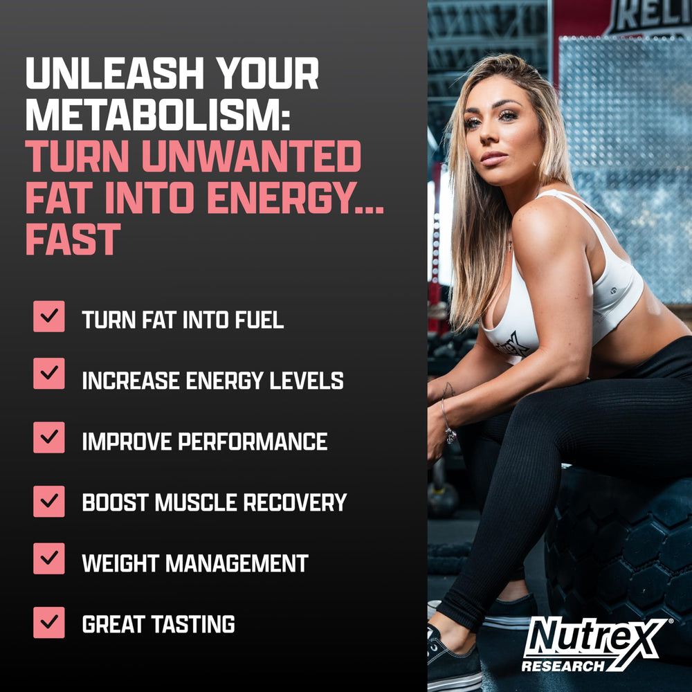 Close-up of Nutrex Liquid Carnitine 3000 label showing 3,000 mg per serving