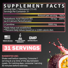 Nutrex Research liquid carnitine being poured into a glass for fast absorption during workouts