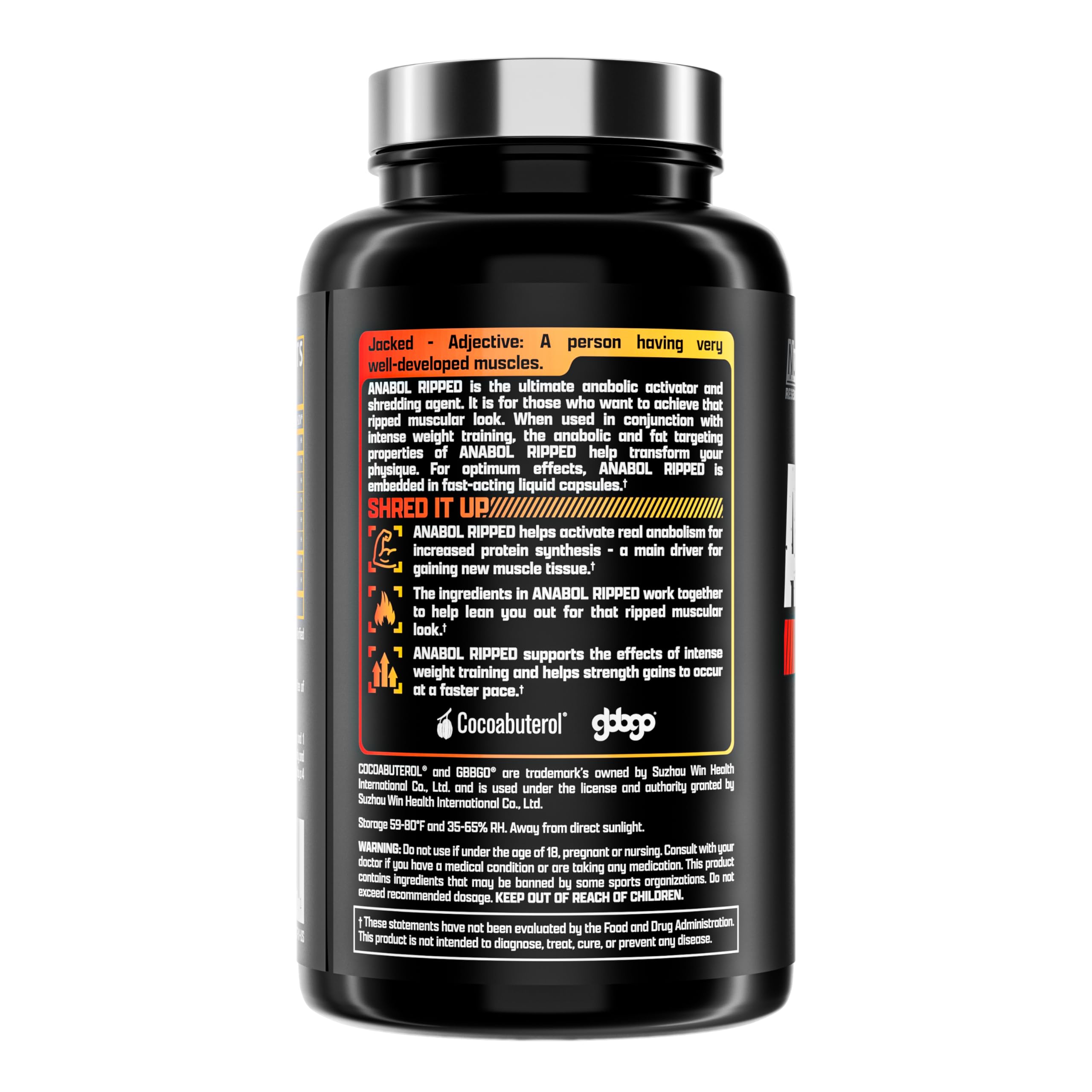 Nutrex Research Anabol Ripped on shelf highlighting premium packaging