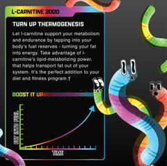 Nutrex Research Liquid L Carnitine 3000 flavor close-up showcases Sour Gummy Worms taste.